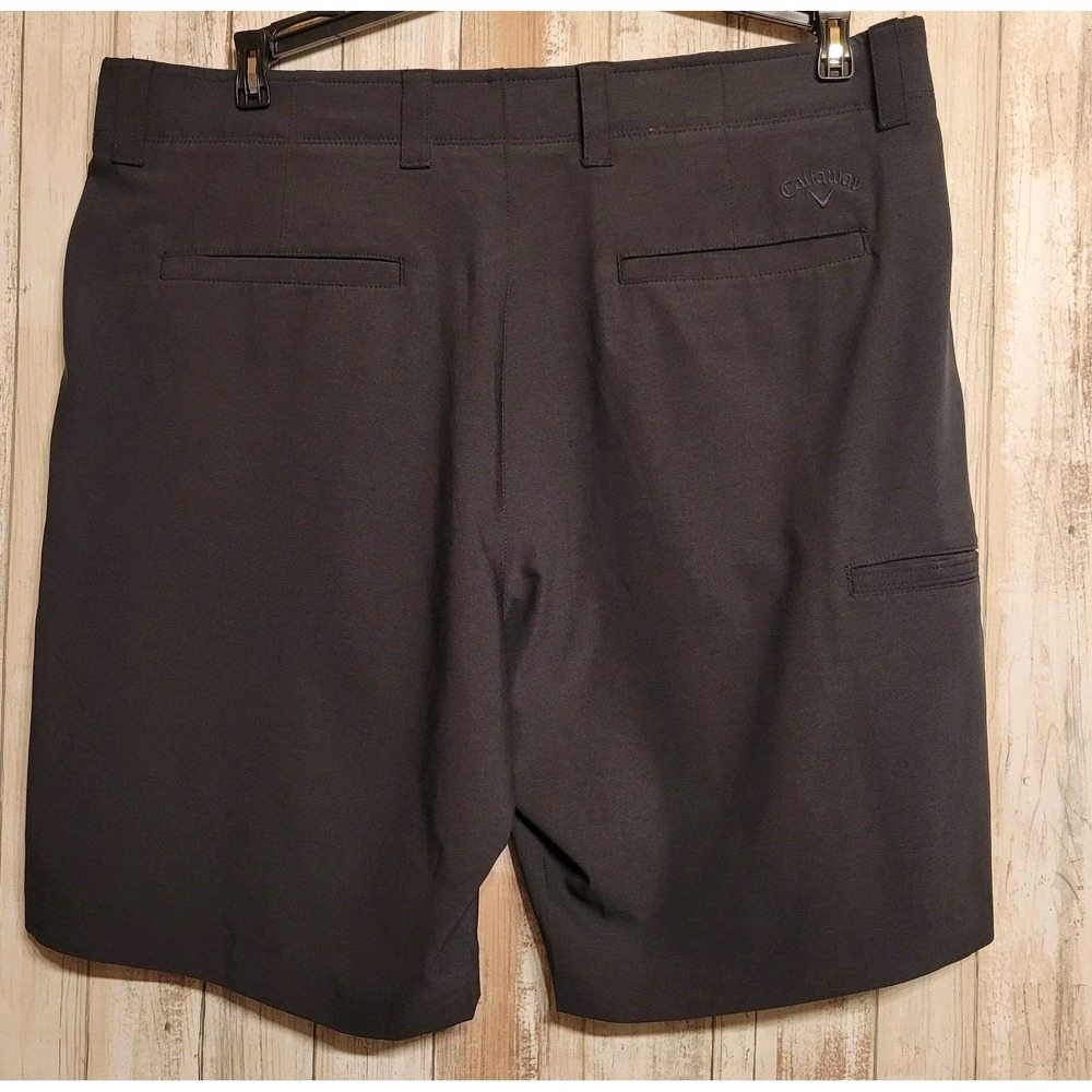 Callaway Shorts Mens 36 Pockets Chino Casual Fit Outdoors Golf - Dark Gray - Picture 2 of 4